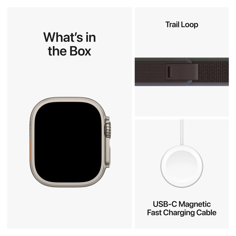 Apple Watch Ultra 2 - LTPO OLED / 64GB / 49mm / Bluetooth / Wi-Fi / Cellular / Small/Medium / Titanium Blue/Black Trail