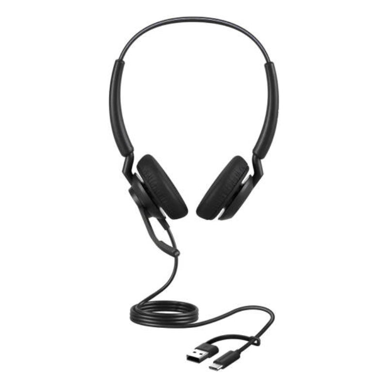 Jabra Engage 40 MS Stereo Headphone - Wired / USB-A/C / Black