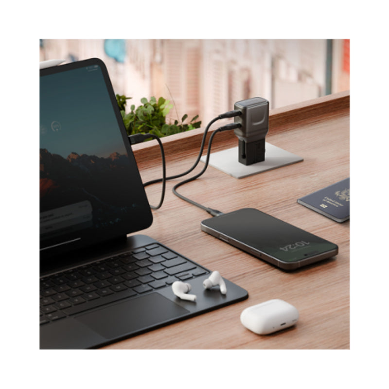 Energea Travelgo Adapter 65 - 65W / USB-C / Gunmetal