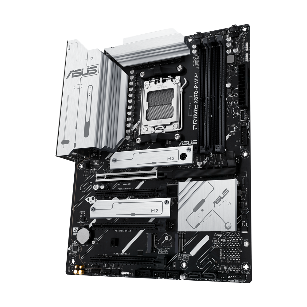 ASUS PRIME X870-P Motherboard - DDR5 / Wi-Fi / HDMI / DisplayPort / Ethernet / USB- Black