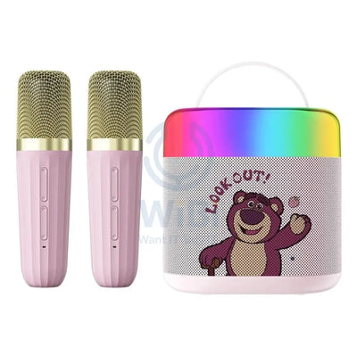 Disney K1 dual Wireless karaoke Microphone And Speaker - Lotso Pink Accessories > Audio > Speakers