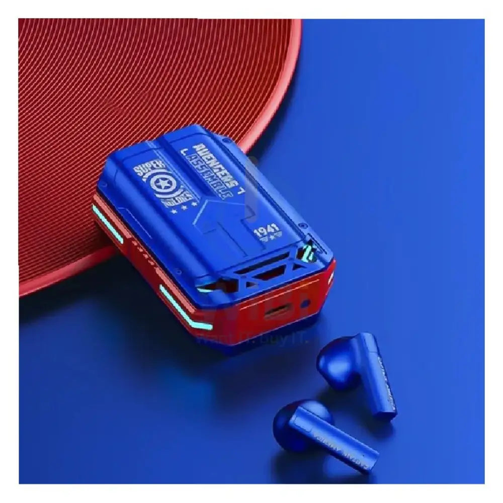Disney QS-19 Bluetooth Wireless headphones - Captain American Blue Accessories > Audio > Headphones