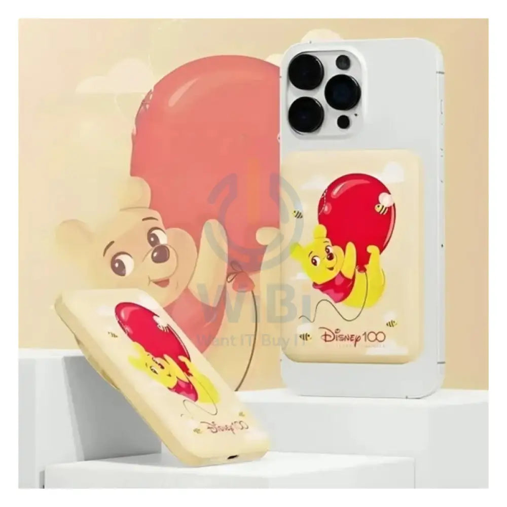 Disney QS-C02 100th anniversary Wireless Magnetic Power Bank - Winne Beige Accessories > Power Bank