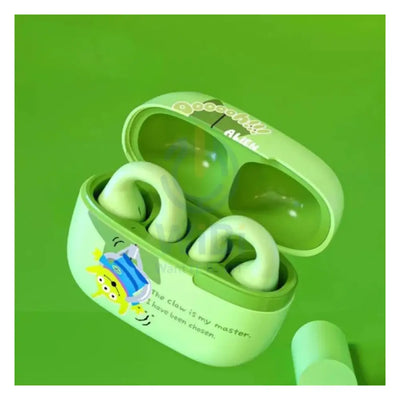 Disney QS-T10 Clip-on Bluetooth Wireless headphones - Three-eye-boy Green Accessories > Audio > Headphones