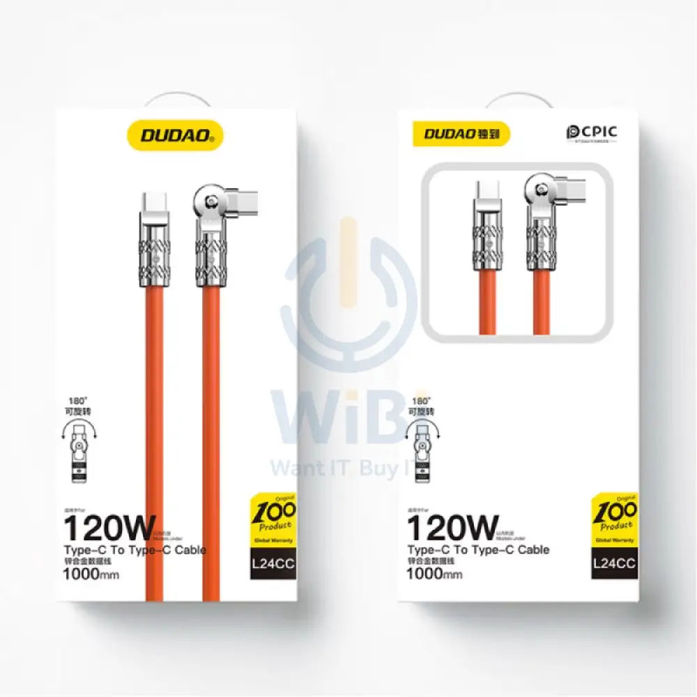 DUDAO L24CC Data Cable - 1 Meter / 120W / Orange Accessories > Cables & Converters > Cables