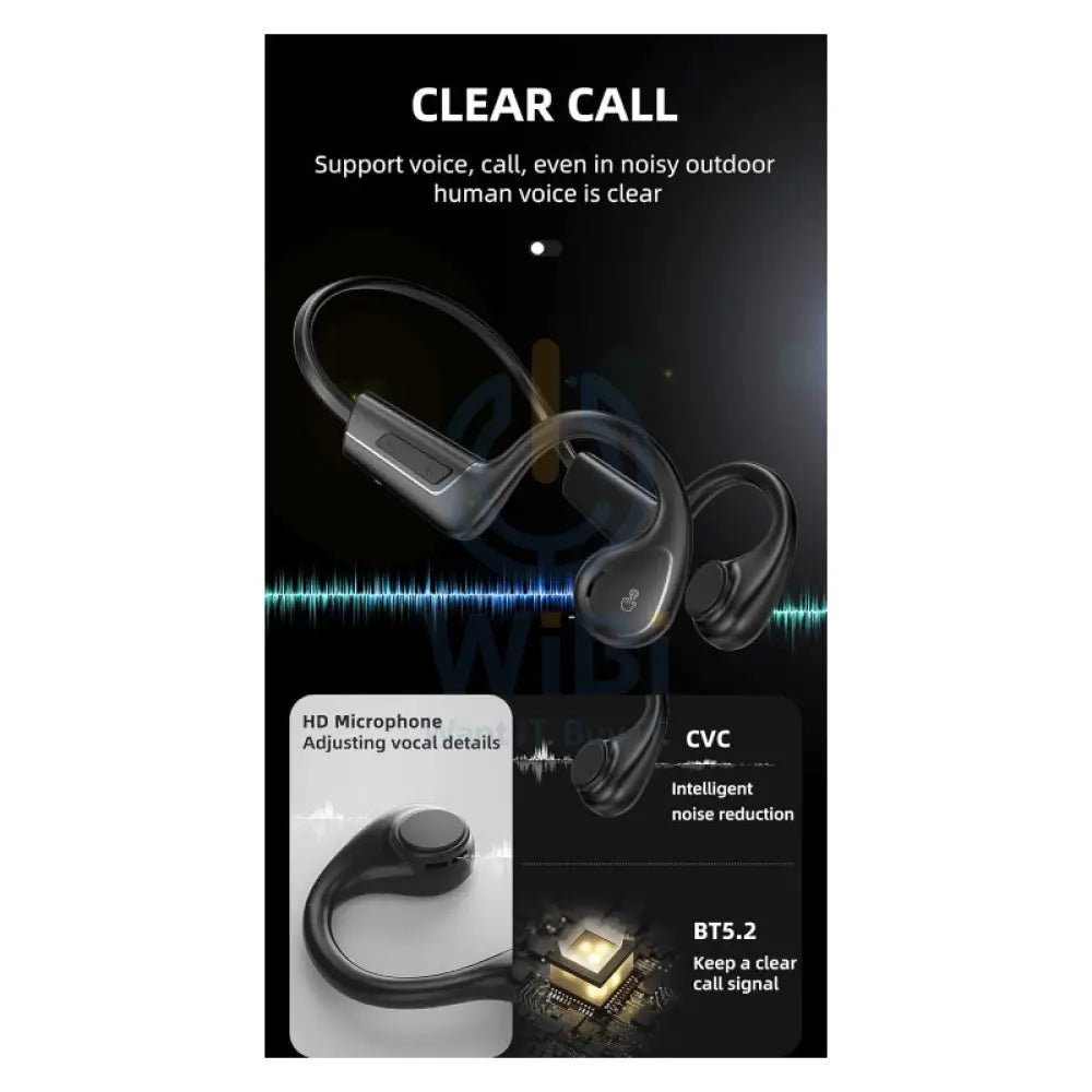 DUDAO U2PRO Premium Bone Conduction Wireless Neckband - On-Ear / Bluetooth / Black Accessories > Audio > Headphones