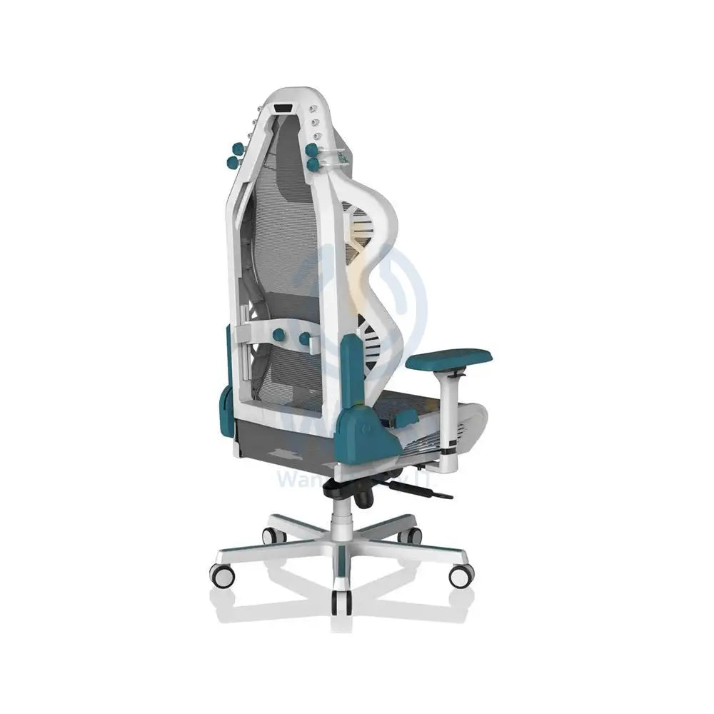 DXRacer Air Pro R1S-WQG Mesh Breathable Gaming Chair – White/Cyan Accessories > Chairs > Gaming Zone
