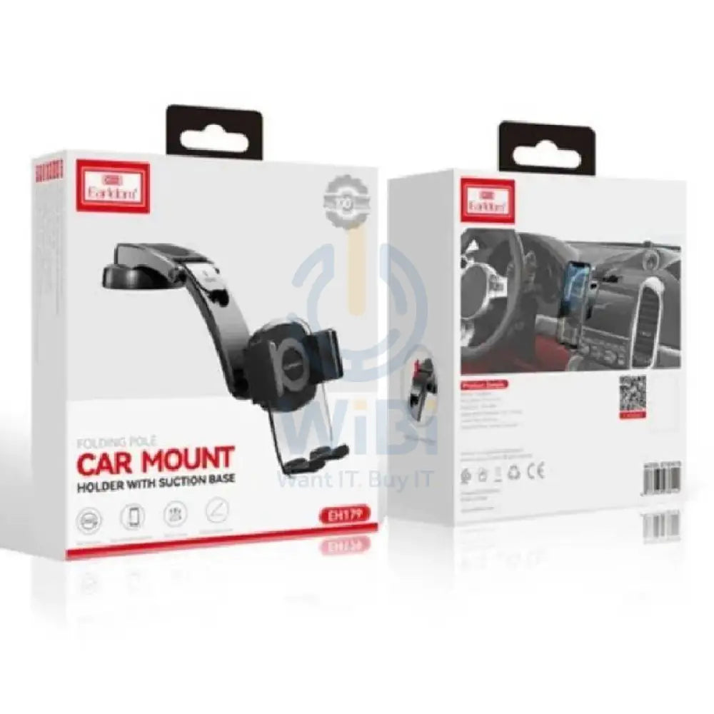 Earldom EH-179 Car Mobile Holder with Suction Base - Black Accessories > Mobiles & Tablets > Mobiles > Mobile Holder