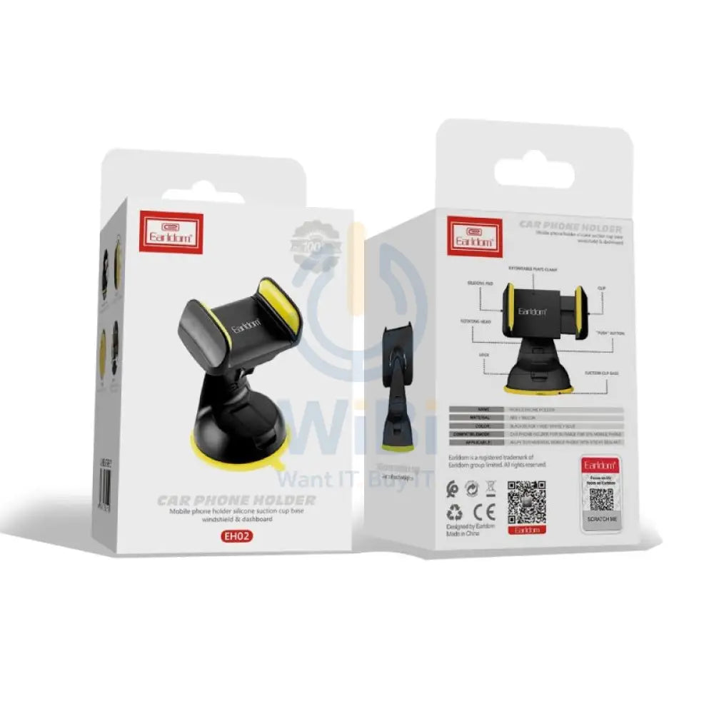 Earldom EH02 Car Phone Holder - Black Accessories > Mobiles & Tablets > Mobiles > Mobile Holder / Stands
