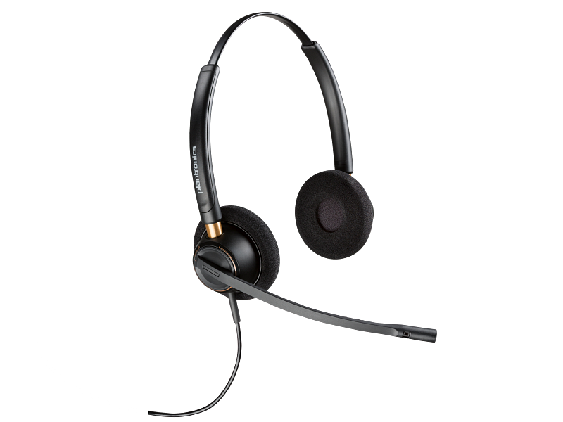 HP HP Poly EncorePro 520 Binaural Headset +Quick Disconnect - On-Ear / Black