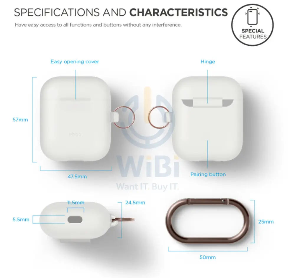 Elago Airpods 1&2 Hang Case - Nightglow Blue Accessories > Audio > Headphones