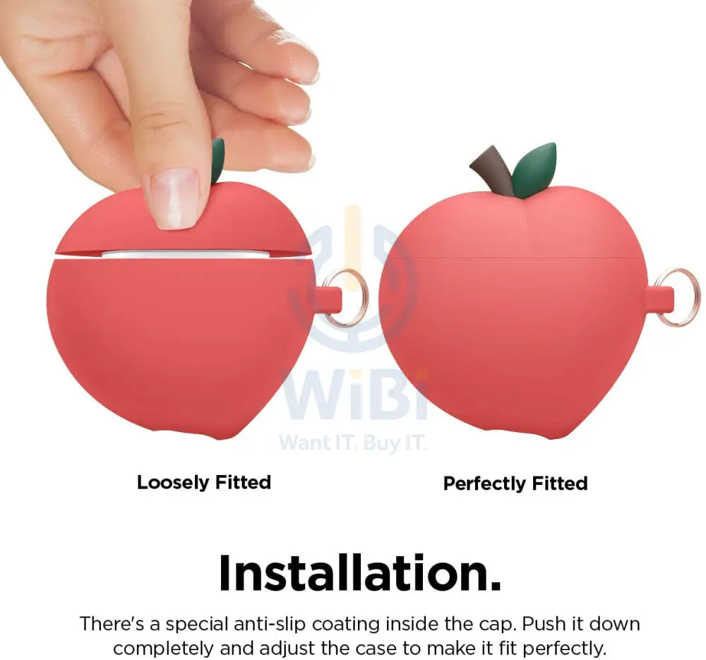 Elago AirPods 1&2 Peach Hang Case - Red Accessories > Mobiles & Tablets > Tablets