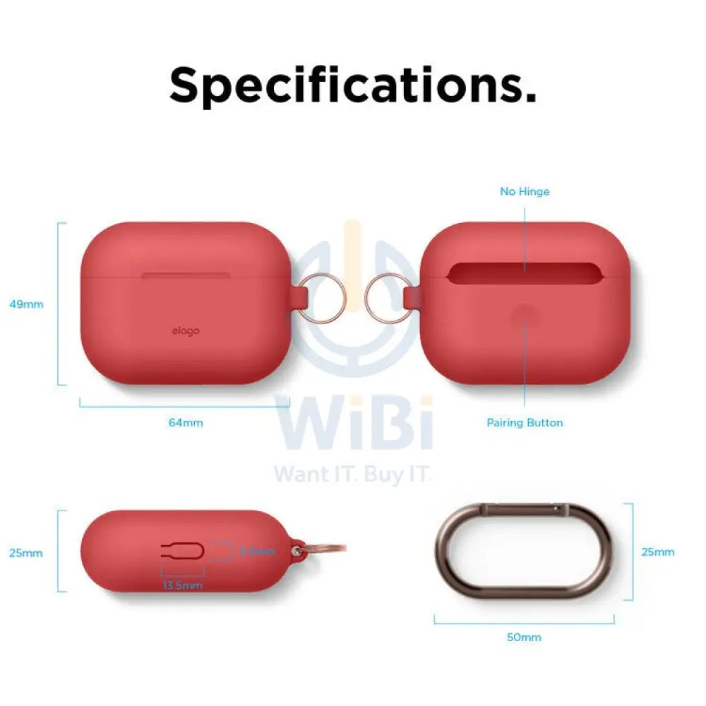 Elago AirPods Pro Original Hang Case - Red Accessories > Mobiles & Tablets > Mobiles