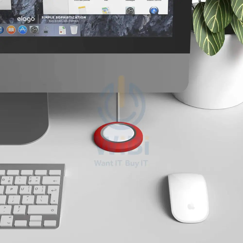 Elago Magsafe Charging Pad - Red Accessories > Power Adapters
