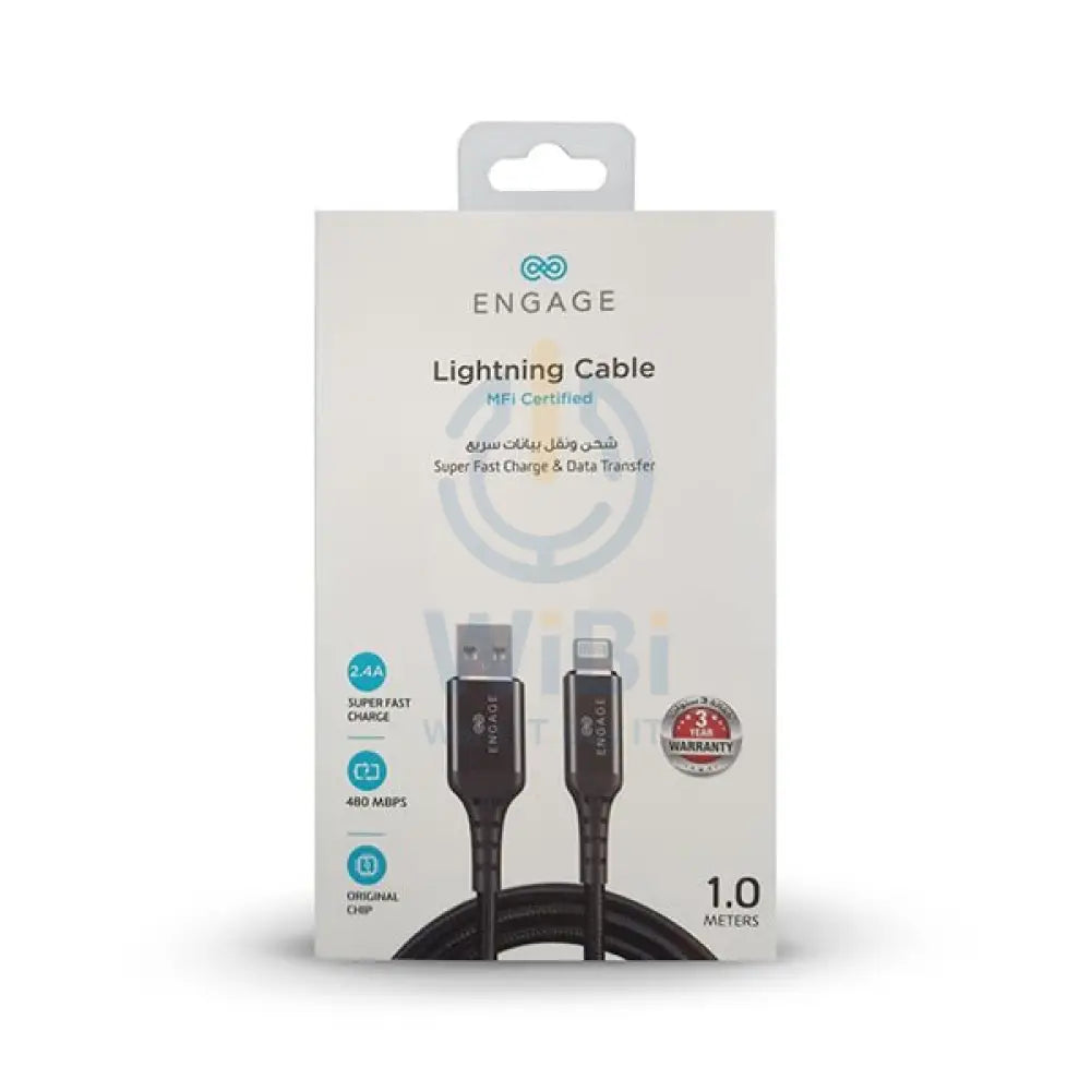 Engage Lightning Mfi Cable 1 Meter - White Accessories > Cables & Converters > Cables