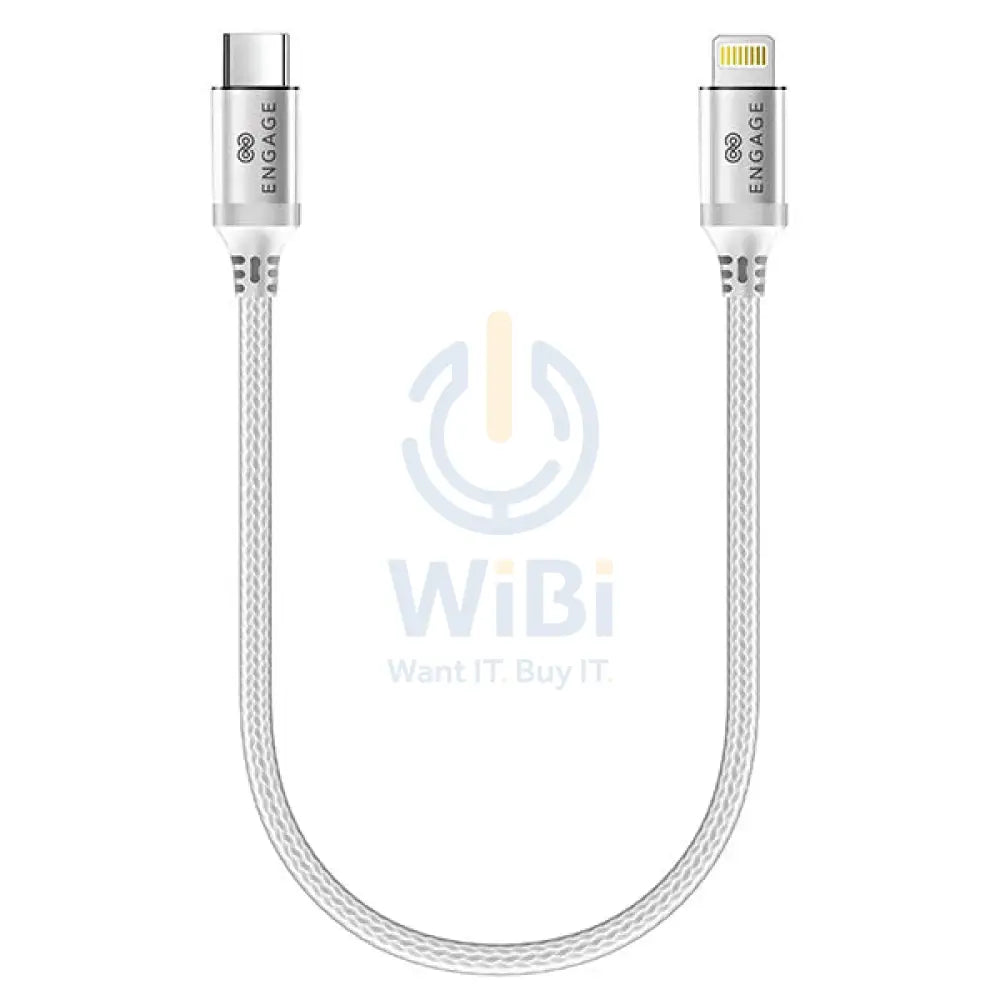 Engage PD 20W Type-C to Lightning Cable - 0.3 Meter / White Accessories > Cables & Converters > Cables