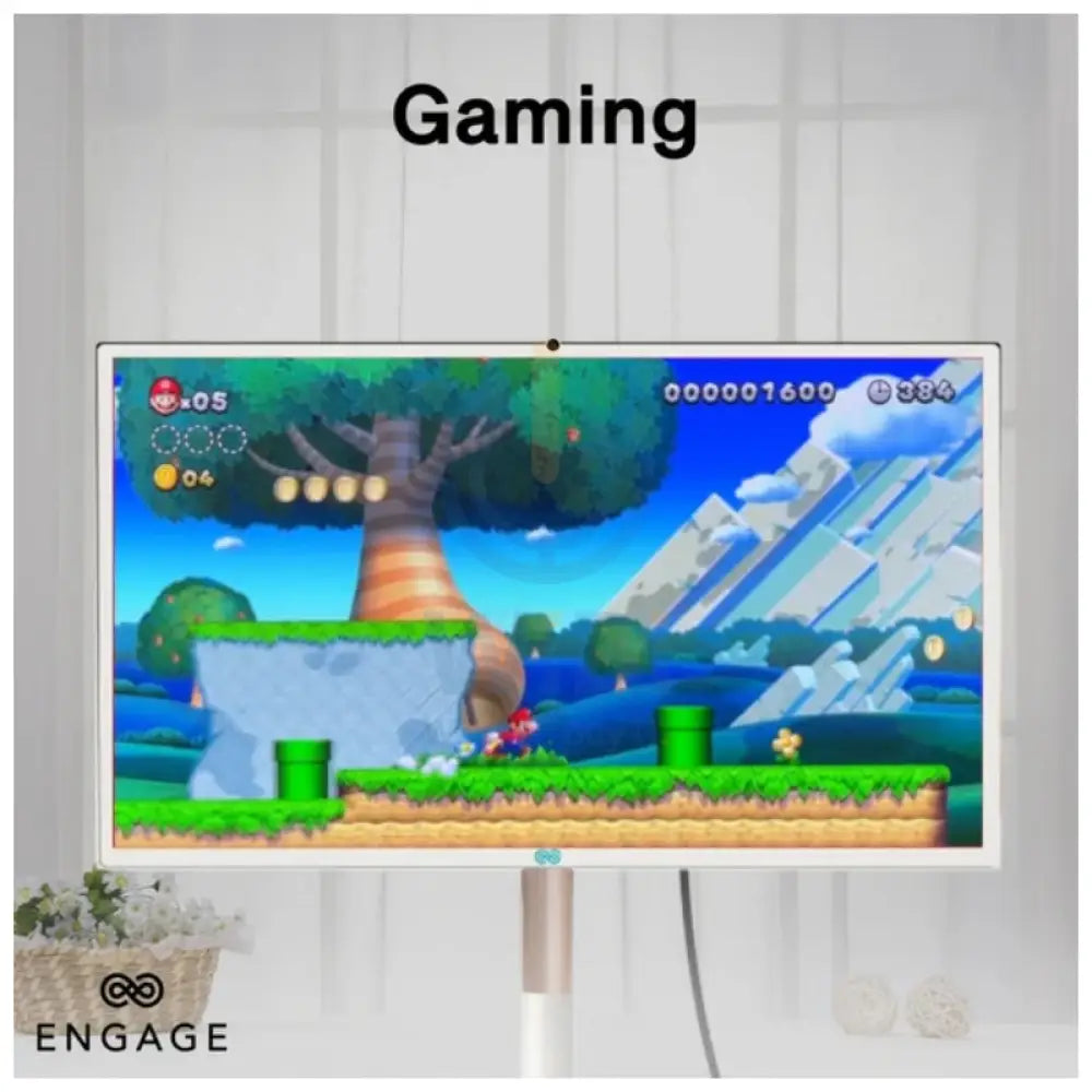 ENGAGE Wireless Android Interactive Screen With Built-In Camera - 32’’ / 128GB / 8GB / Wi-Fi / USB-A / HDMI Monitors &