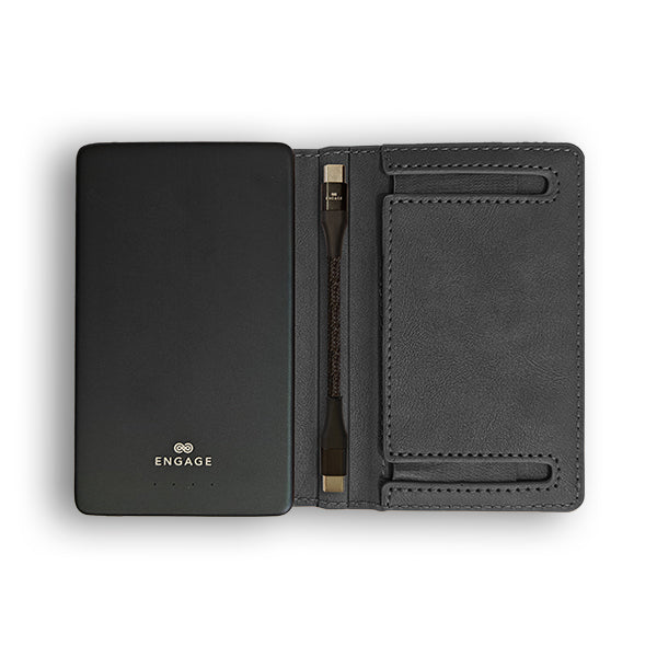 Engage 5000Mah Magnetic Powerbank Wallet (Black)