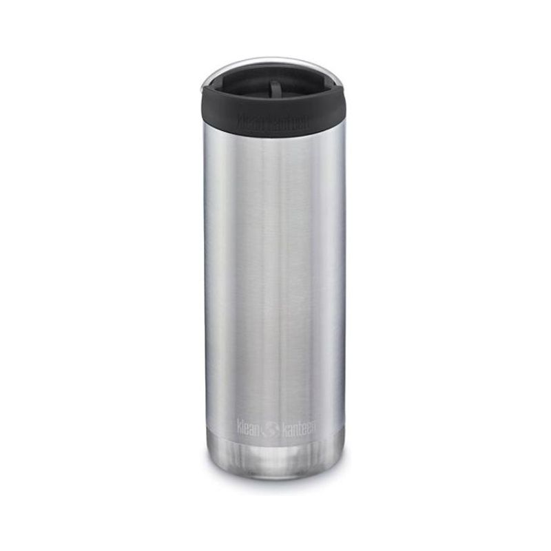 Klean Kanteen TkWide 20oz Insulated Coffee Tumbler With Cafe Cap - Brushed Stainless