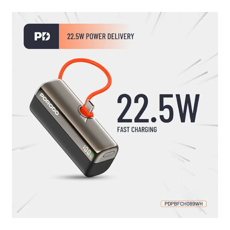باورولوجي 4 في 1 باور بانك - 10000mAh / لايتنينج / نوع-سي / أسود