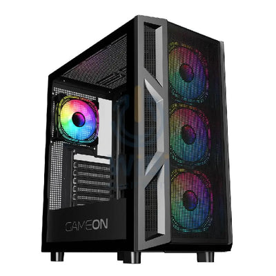 GameOn Trident IV Series Mid Tower Gaming Case - Black Gaming Consoles