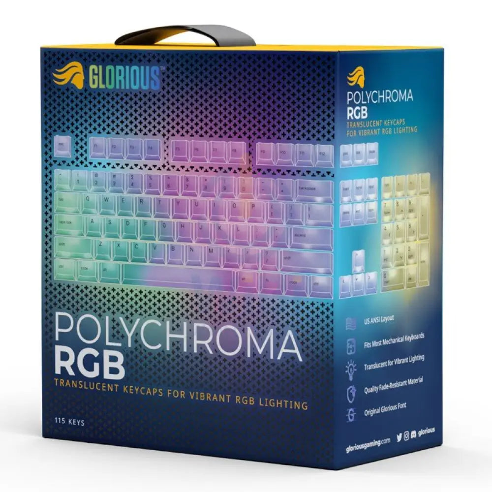 Glorious Polychroma RGB Keycaps for Mechanical Gaming Keyboard Accessories > Keyboard & Mouse > Gaming Zone