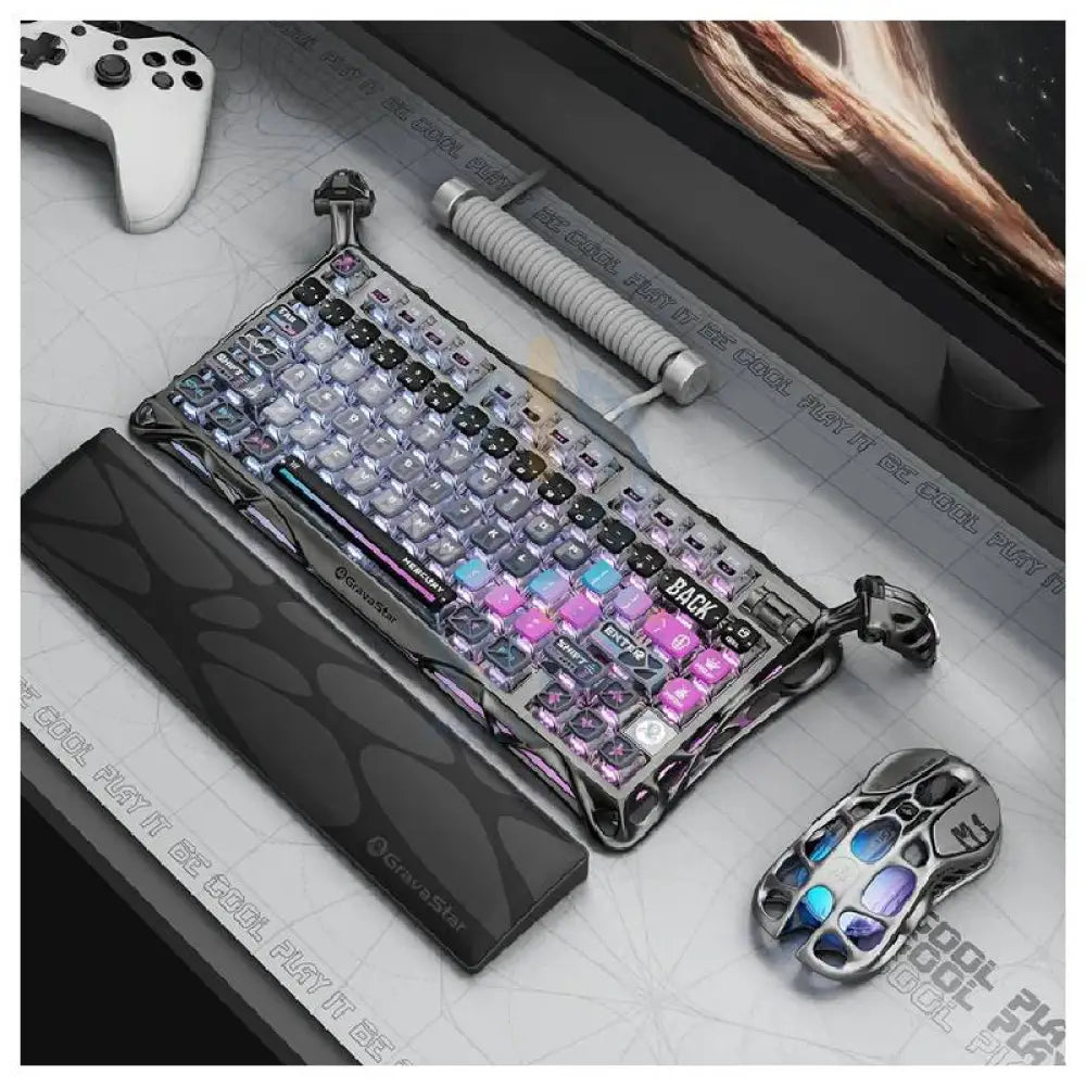 GravaStar Mercury K1 Pro 75% Wireless Mechanical Gaming Keyboard Special Edition - Cyberpunk Accessories > Keyboard &