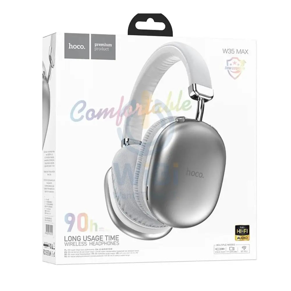 HOCO W35 Max Wireless Headphones - Bluetooth / Silver Accessories > Audio > Headphones