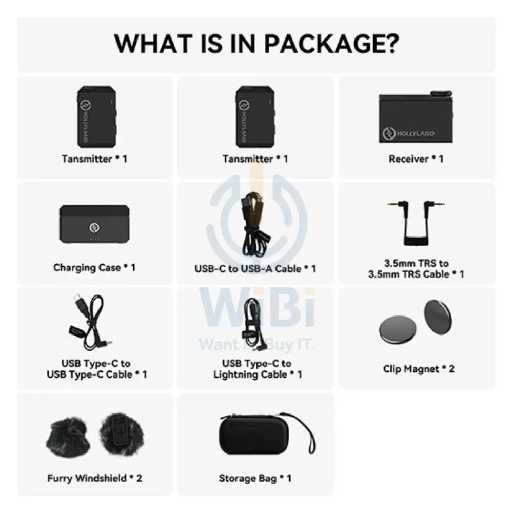 HOLLYLAND LARK MAX Duo with 2 Lavalier Wireless Microphone System - Black Accessories > Audio > Microphone