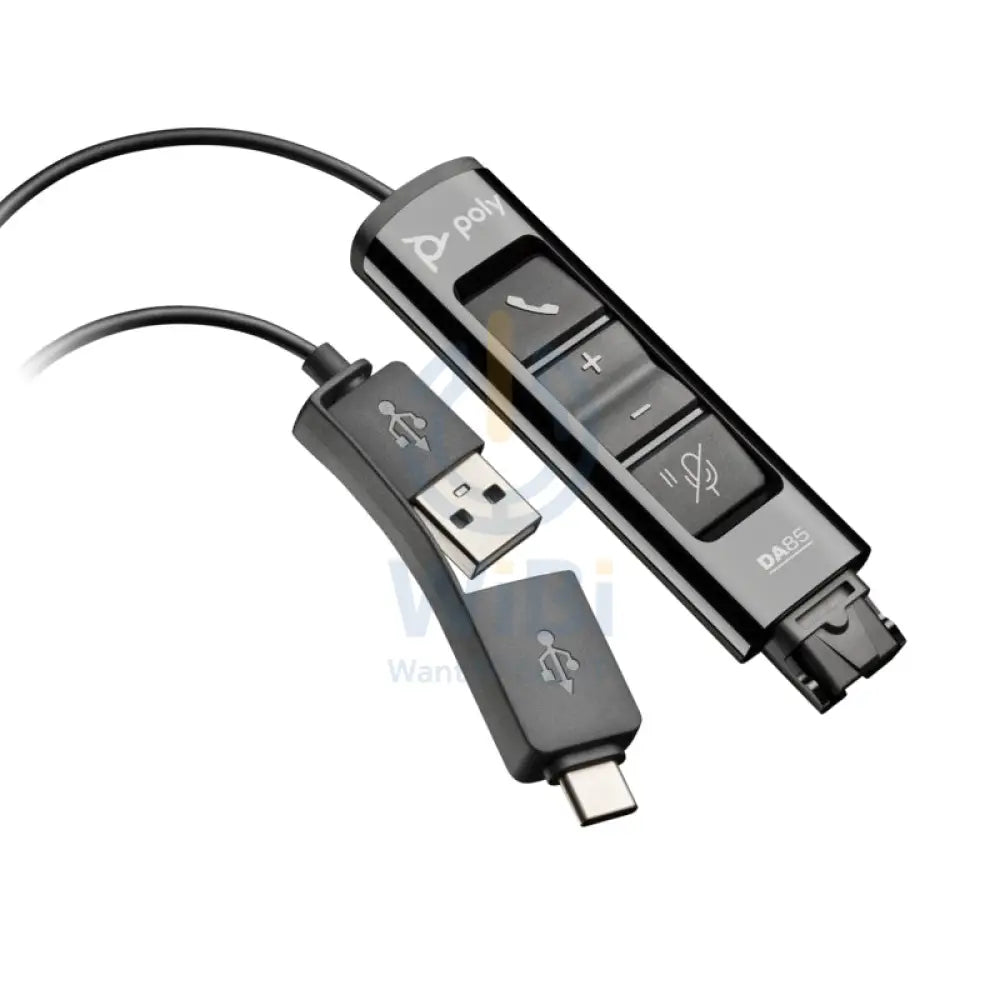 HP Poly EncorePro HW710 Single Ear Headset + HP Poly DA85 USB to QD Black Adapter Accessories > Audio > Headphones