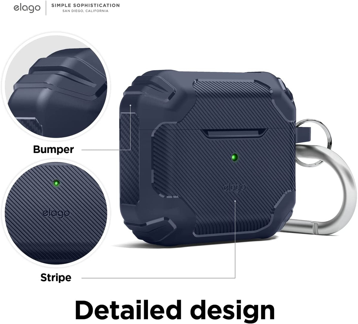 Elago Airpods 3 Solid Armor Case - (Warehouse Packed) - Jean Indigo