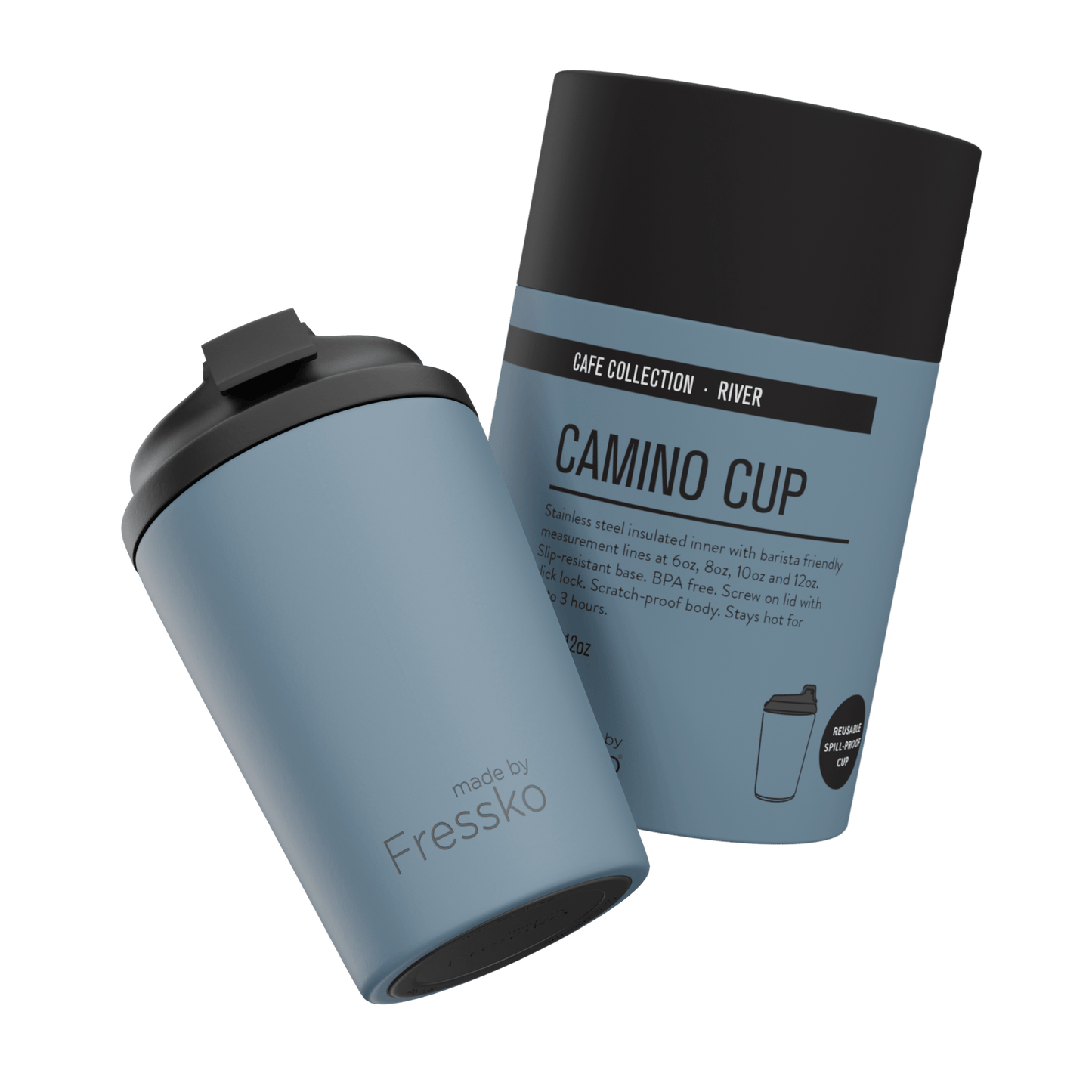 Fressko Camino 340ml / 12oz Cup - Stainless Steel - River