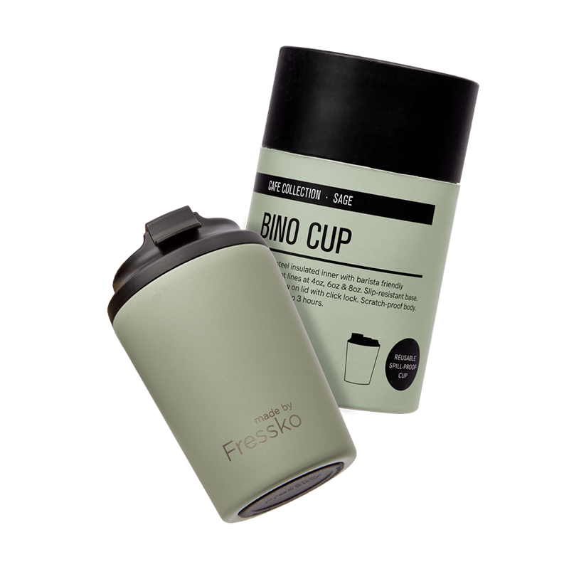Fressko Bino 227ml / 8oz Cup - Stainless Steel - Sage
