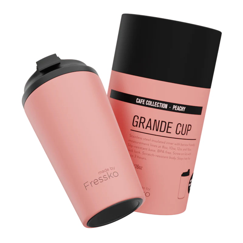 Fressko Grande 475ml / 16oz Cup - Stainless Steel - Peachy
