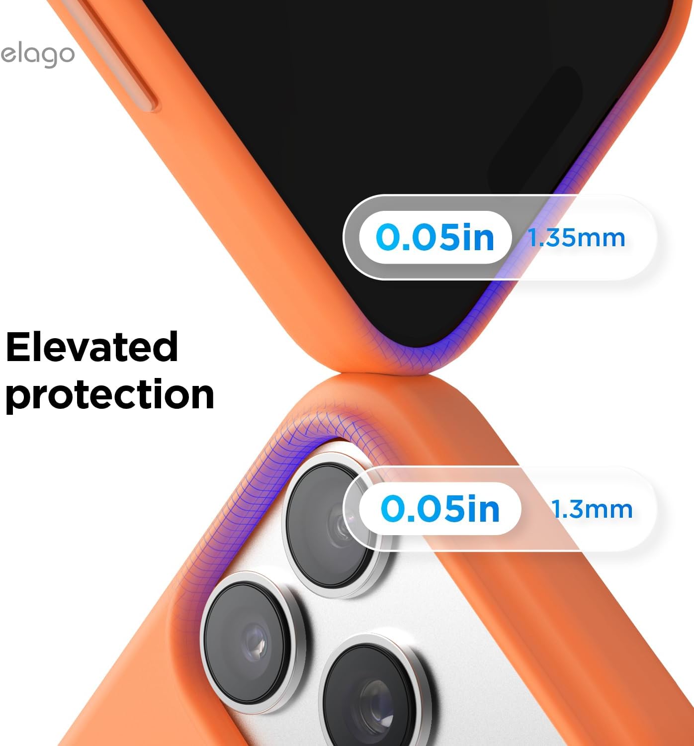 Elago iPhone 17 Pro Magnetic Silicone Case (Camera Control Key Included) - Orange