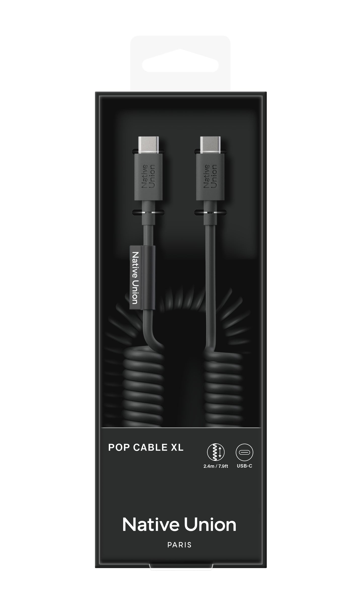 POP USB-C to USB-C Cable - 2.4 Meter / 60W / Black