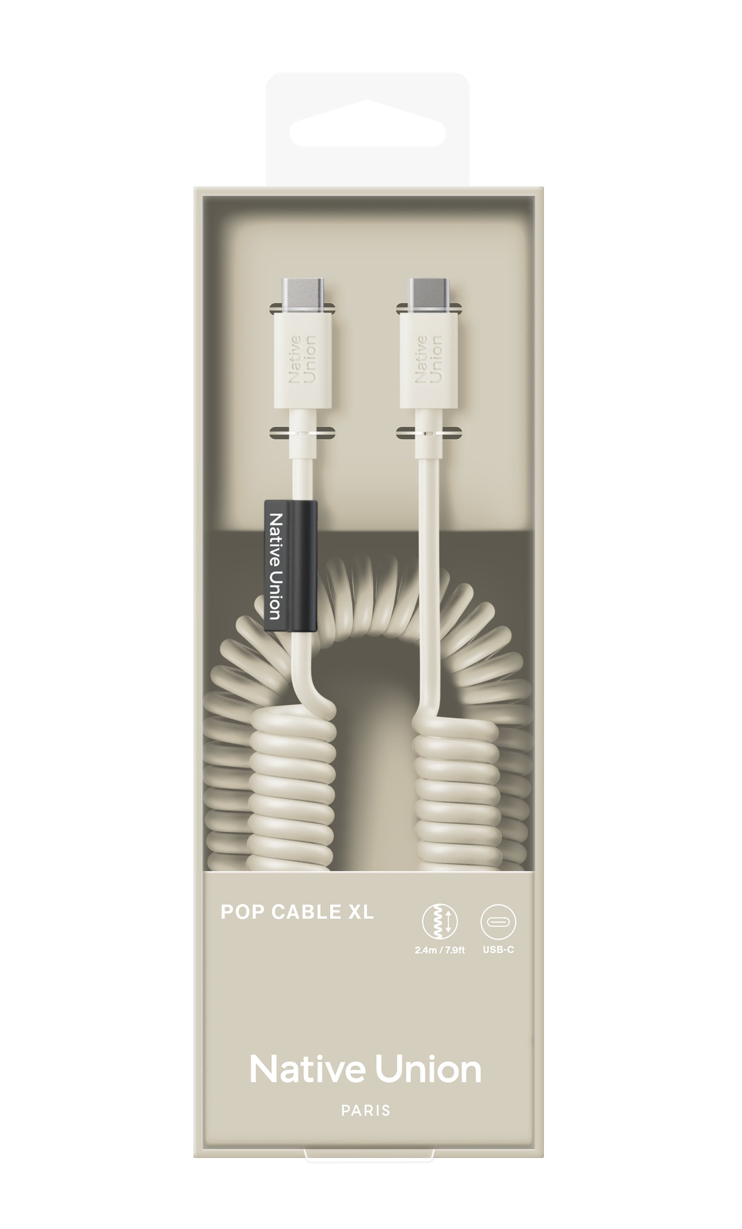 POP USB-C to USB-C XL Cable - 2.4 Meter / 60W / SandStone