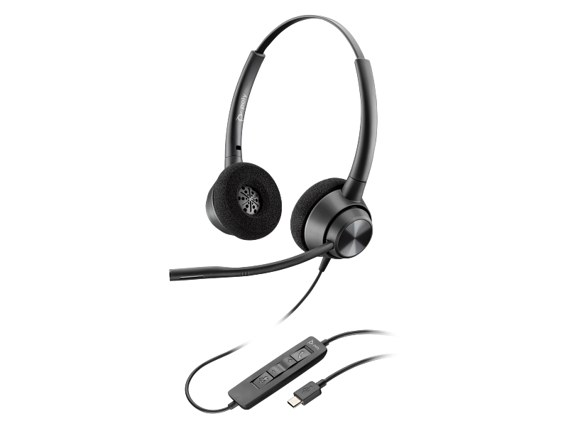 HP Poly EncorePro 320 Stereo Headset TAA - On-Ear / USB-C