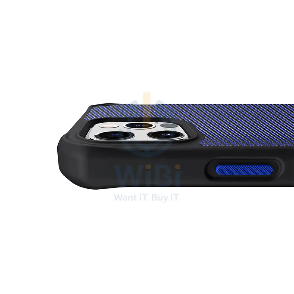 Itskins Carbon Case - Apple iPhone 12 Pro Max / Blue Carbon Accessories > Mobiles & Tablets
