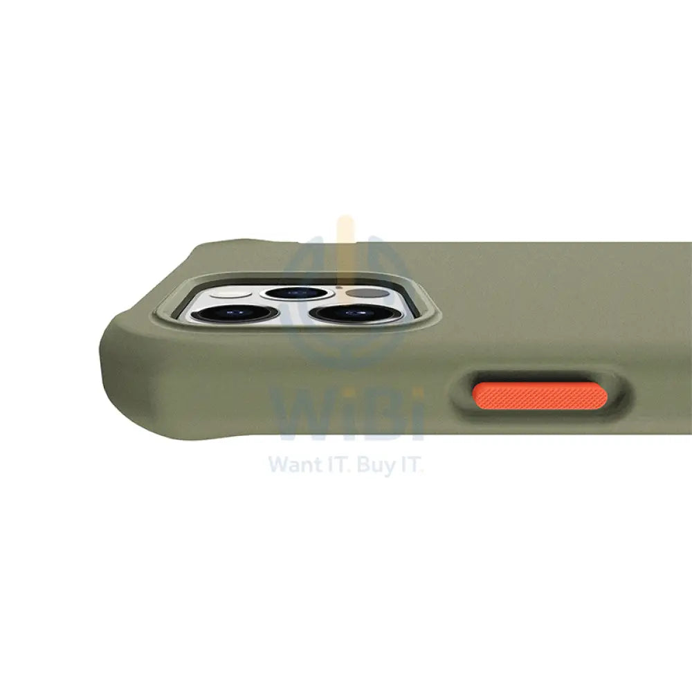 Itskins Supreme Solid Case For iPhone 12 & 12 Pro - Kaki And Orange Accessories > Mobiles & Tablets