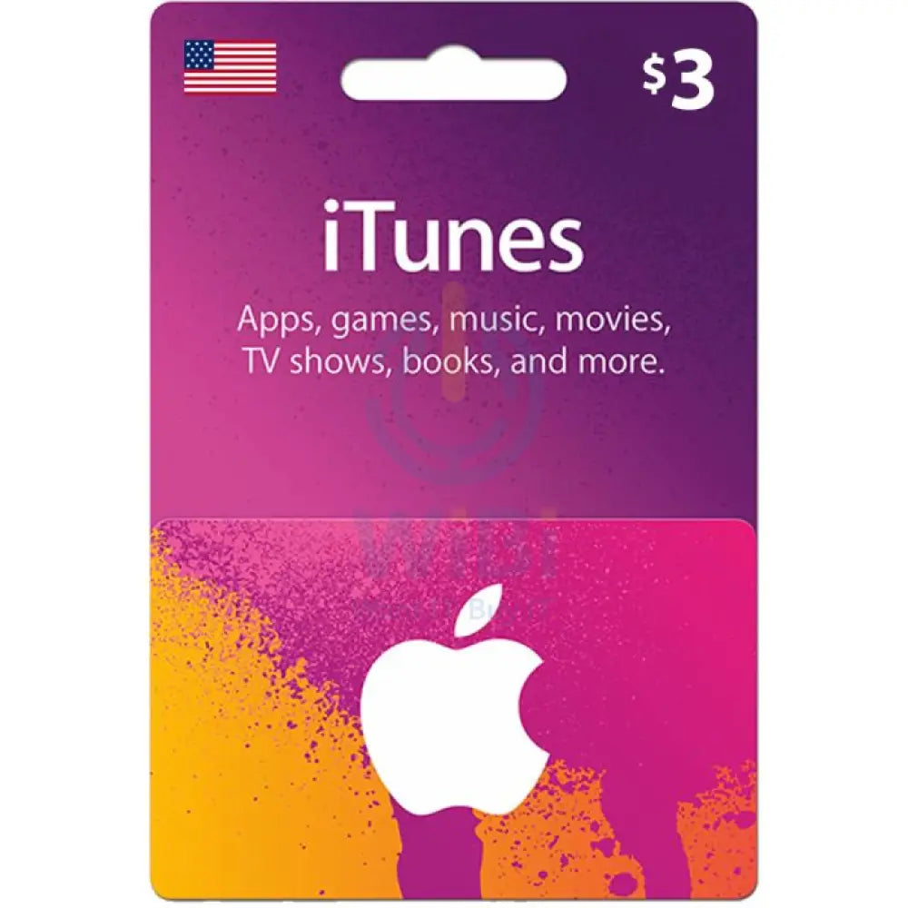 iTunes Gift Card $3 (US) Digital Card Digital Cards