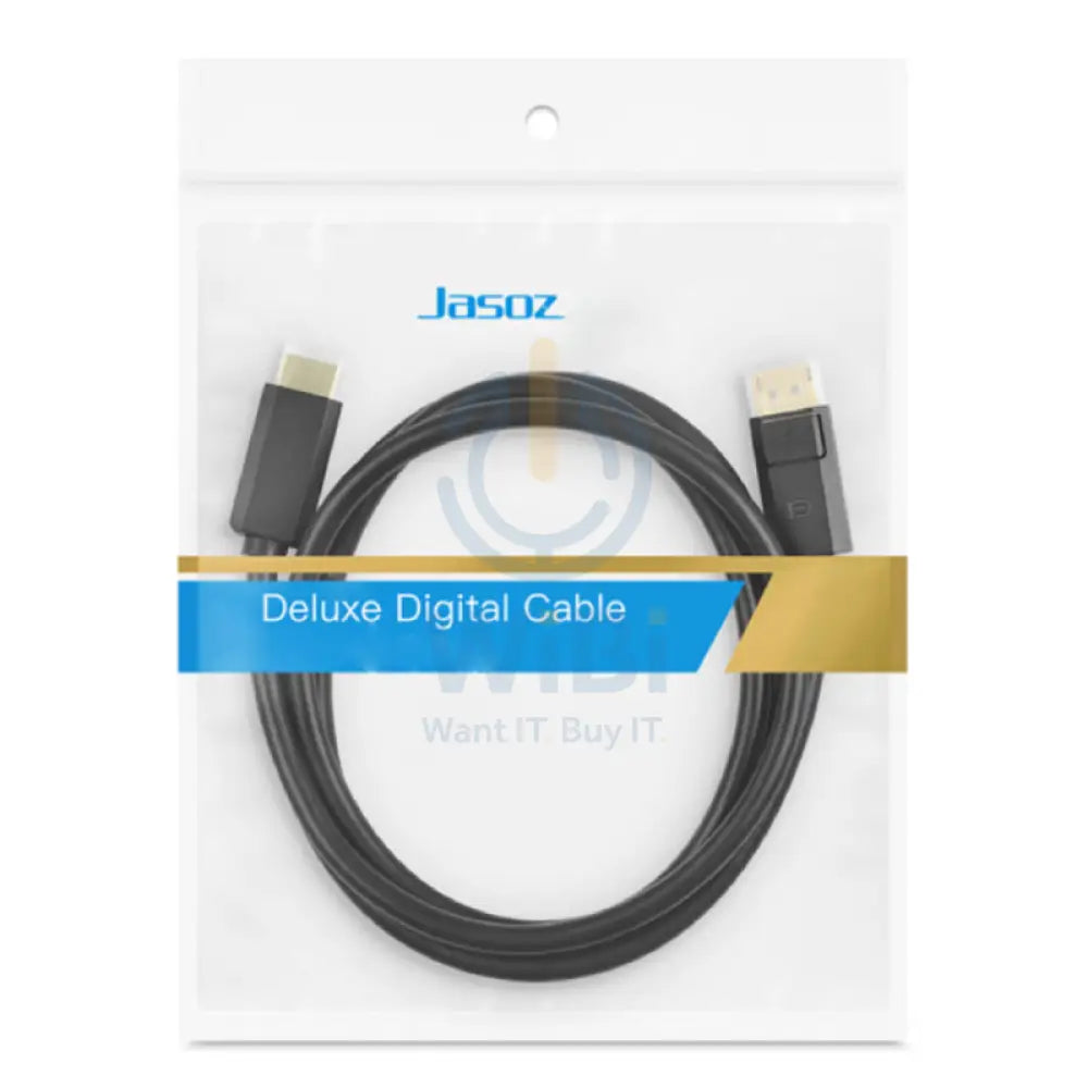 Jasoz A121 Display Port to HDMI Cable - 1.5 Meter / Black Accessories > Cables & Converters > DisplayPort Cables