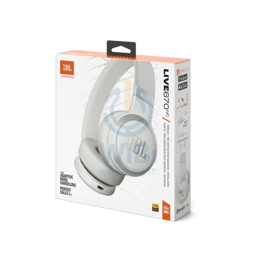 JBL Live 670NC Wireless Noise Cancelling Headphone - Over-ear / Wireless / White Accessories > Audio > Headphones