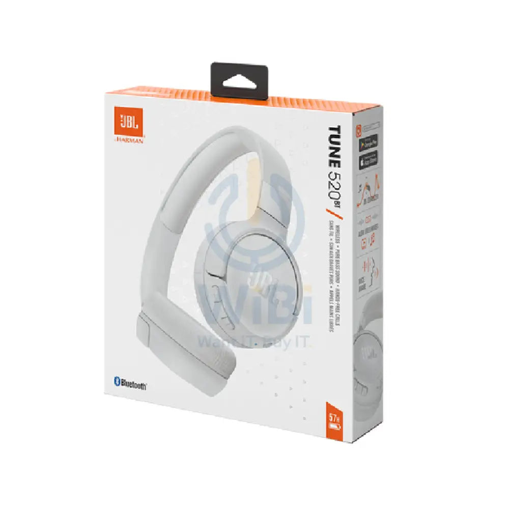 JBL Tune 520BT Wireless Headphone - On-Ear / Wireless / White Accessories > Audio > Headphones