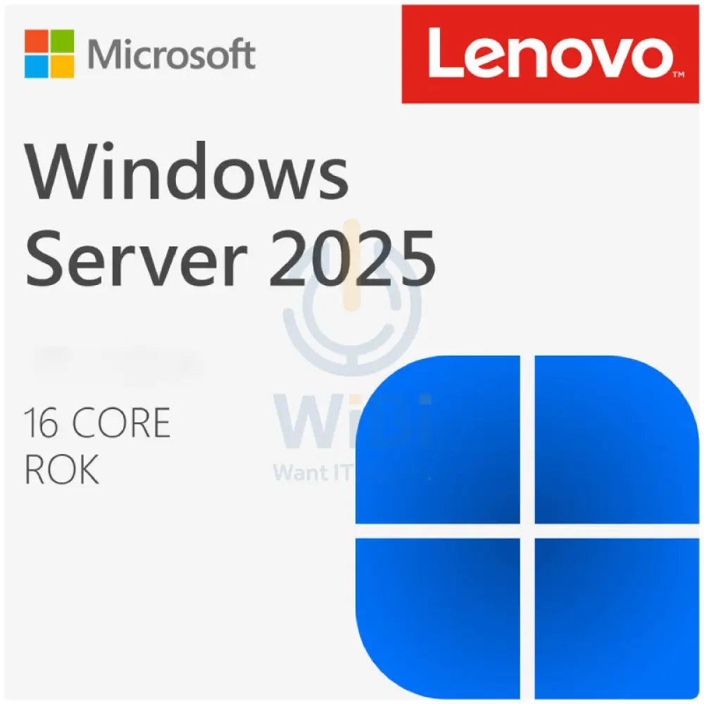 Lenovo Windows Server 2025 Standard - 16 Cores / Multilingual / Reseller Option Kit (ROK) Software Solutions > Server
