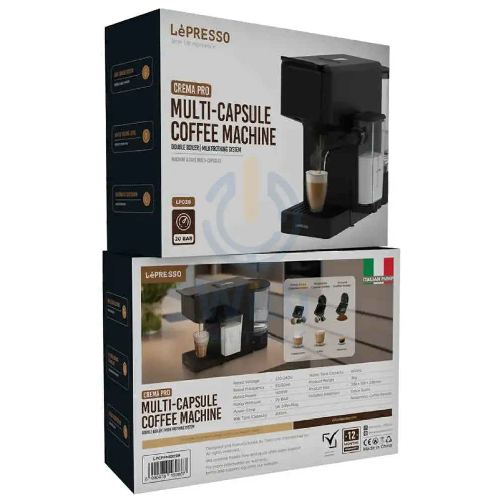 LePresso Crema Pro Multi-Capsule Coffee Machine - Black Accessories > Smart Devices