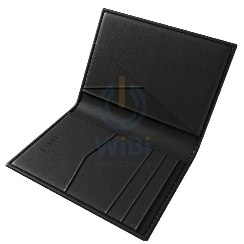 Levelo Bifold Black Genuine Leather Wallet with Pocket Organizer - Black Accessories > Other Accessories