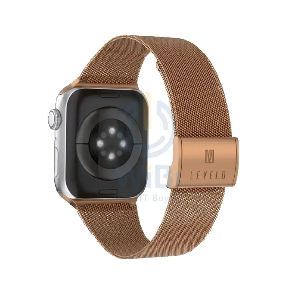 Levelo Double Milanese Watch Strap - Apple Watch 38/40/41mm / Rose Gold Accessories > Smart Watches > Straps