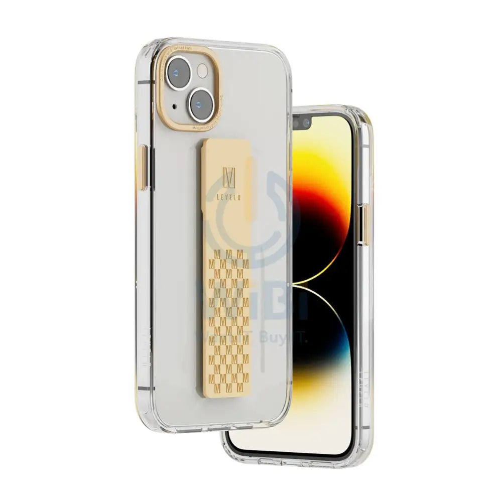 Levelo Graphia IMD Clear Case With Extra Grip - iPhone 14 / Champagne Gold Accessories > Mobiles & Tablets > Mobiles