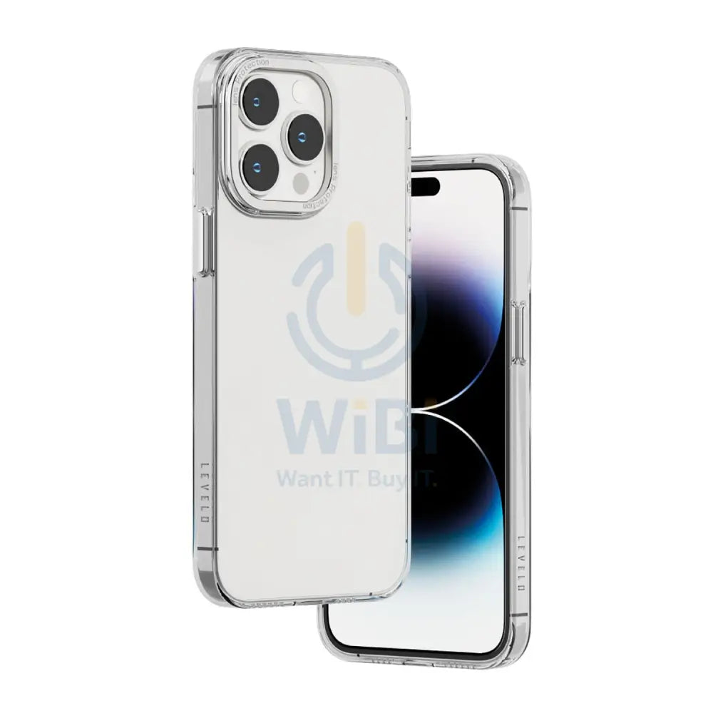 Levelo Sensa Clear Back Case iPhone 14 Pro Max - Clear/Silver Accessories > Mobiles & Tablets > Mobiles > Screen